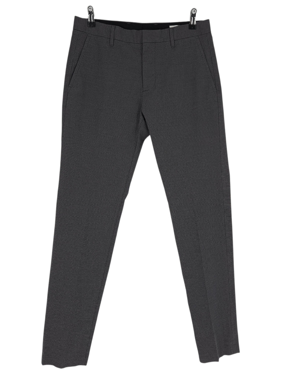 Bonobos Monday Slim Taper Dress Pants Black Houndstooth Flat Front Mens 30 x 32